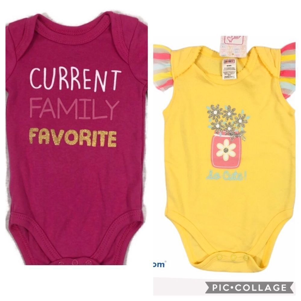 Two Brand new Girls‎ Onesies Size 6-9 mos